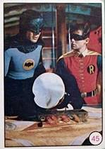 Front and backs of five of the of the Batt Laffs set