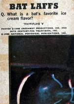 Front and backs of five of the of the Batt Laffs set