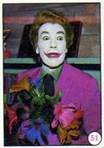 Front and backs of five of the of the Batt Laffs set