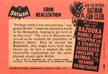 Front and back of cards 7 and 12 from the A&BC Black Bat Fan Club release