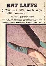 Front and backs of five of the of the Batt Laffs set