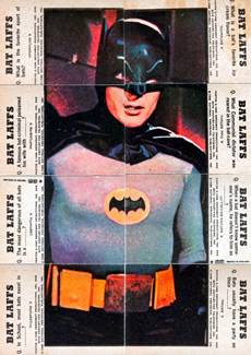 Puzzle backs of the Batt Laffs set